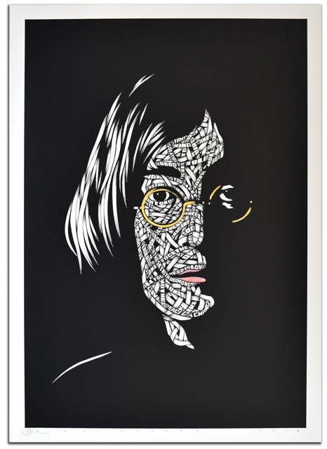 Otto Schade - John Lennon - 2018 - Screen Print on Paper - 59 cm x 42 cm - 23 inch x 17 inch - Ministry of Walls Street Art Gallery - The Urban Art Broker - Shop